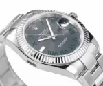 Rolex Datejust 41mm – Silver Stainless Steel with Grey Dial – Super Clone - Image 6
