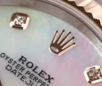 Rolex Datejust 41mm Watch – Two-Tone Stainless Steel and Rose Gold with Pink Dial and Diamond Markers - Image 7