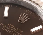 Rolex Datejust 41mm Watch – Brown Dial, Two-Tone Steel & Gold, Fluted Bezel - Image 7
