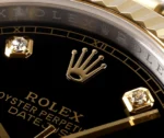 Rolex Datejust 41mm Watch – Two-Tone Steel and Gold with Black Diamond Dial - Image 7