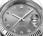 Rolex Datejust 41mm Watch – Silver Dial, Diamond Markers, Stainless Steel Jubilee Bracelet - Image 7
