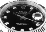 Rolex Datejust 41mm Watch – Silver with Black Dial and Diamond Markers - Image 7