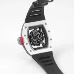 Richard Mille White Cerami White Ceramic Watch Black Strap - Image 7