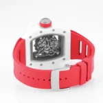 Richard Mille White Ceramic Red Strap Watch - Image 7