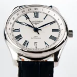 Longines Master GMT Watch Blue Leather Strap - Image 7