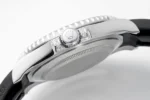 Rolex Yacht-Master 40mm Platinum Case Watch with Diamond & Amethyst Bezel and Black Rubber Strap - Image 7