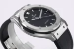 Hublot Classic Fusion Watch – Polished Brushed Titanium, Black Dial, 45MM Case - Image 7