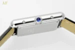 Cartier Tank Solo Quartz Watch Black Leather - Image 6