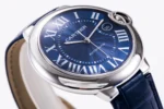 Cartier Ballon Bleu 42mm Blue Leather Watch - Image 7