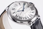 Cartier Ballon Bleu 42mm Silver Black Leather - Image 7