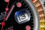 Rolex Submariner Rainbow Bezel Watch – Black Dial with Pink Markers, 40mm Stainless Steel Case - Image 7