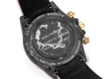 Rolex Daytona Custom Carbon Fiber Night Glow Case Watch – Black with Rainbow Bezel and Beige Strap - Image 7