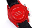Rolex Daytona Carbon Fiber Night Glow Case Watch – Red Dial, Grey Strap - Image 7