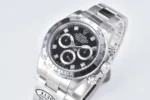 Rolex Daytona Watch – Black Enamel Dial with Moissanite Diamonds - Image 7