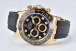 Rolex Daytona 116518 Gold Black Enamel Dial with Moissanite Stones - Image 7