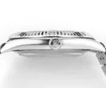 Rolex Datejust 41mm Watch – Silver with Grey Dial, Fluted Bezel - Image 8