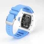 Richard Mille White Cerami White Ceramic Blue Strap Watch - Image 8
