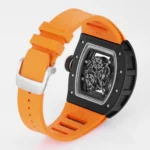 Richard Mille Black Ceramic Orange Strap Watch - Image 8