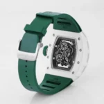 Richard Mille White Ceramic Green Strap Watch - Image 8