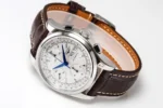 Longines Classic Chronograph Brown Leather Watch - Image 8