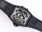 Hublot Masterpiece 906 Black & Yellow Skeleton Tourbillon Watch with Leather Strap - Image 8