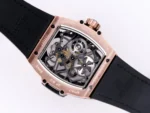 Hublot Masterpiece 906 Tourbillon Watch – Rose Gold/Platinum, Black Leather Strap, Skeleton Dial - Image 4
