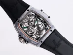 Hublot Masterpiece 906 Tourbillon Watch – Silver with Green Accents, Manual Wind Movement, Leather Strap - Image 6