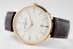 Vacheron Constantin Patrimony 85180 Series Watch – Gold Case, Brown Leather Strap, Minimalist Design - Image 8