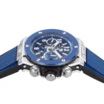 Hublot Big Bang Watch – Blue Chronograph with Skeleton Dial, Automatic Movement, Titanium Case - Image 8