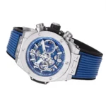 Hublot Big Bang Watch – Blue Dial, Chronograph, Titanium Case, Rubber Strap - Image 8