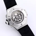 Hublot Big Bang 44mm Black Rubber Strap Chronograph Watch – Silver Case - Image 8