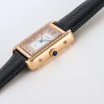 Cartier Tank MK3 Automatic Watch Rose Gold Black Leather - Image 6