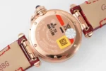 Cartier Pasha de Cartier Ladies Watch Rose Gold Red Leather Strap - Image 6