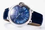 Cartier Ballon Bleu 42mm Blue Leather Watch - Image 8