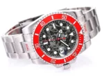 Rolex Submariner PARAKEET – Custom Black Gradient Green Dial with Red Bezel – 904L Stainless Steel - Image 8