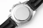 Rolex Daytona 7750 Movement – White Dial with Black Subdials, Stainless Steel Case, Rubber Strap - Image 8