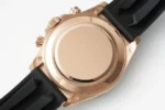 Rolex Daytona Rose Gold Black Rubber Strap Chronograph Watch - Image 8