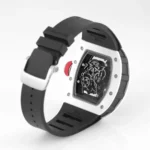 Richard Mille White Cerami White Ceramic Watch Black Strap - Image 9