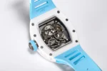 Richard Mille RM055 White Ceramic Blue Strap - Image 9