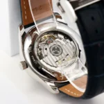 Longines Master GMT Watch Blue Leather Strap - Image 9