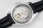 Rolex Yacht-Master 40mm Platinum Case Watch with Diamond & Amethyst Bezel and Black Rubber Strap - Image 9