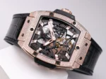 Hublot Masterpiece 906 Tourbillon Watch – Rose Gold/Platinum, Black Leather Strap, Skeleton Dial - Image 3