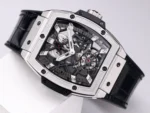 Hublot Masterpiece 906 Tourbillon Watch – Black Leather Strap, Rose Gold/Platinum Plated Case - Image 4