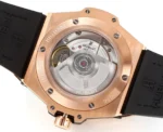 HUBLOT Big Bang One-Click 39mm Stainless Steel Rainbow Watch – Blue Dial, Rose Gold and Diamond Bezel, Blue Leather Strap - Image 8