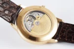 Vacheron Constantin Patrimony 85180 Series Watch – Gold Case, Brown Leather Strap, Minimalist Design - Image 9