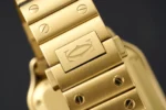 Cartier Santos de Cartier Watch Gold White - Image 9