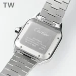 Cartier Santos Full Diamond Silver Watch (2) - Image 9