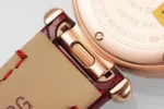 Cartier Pasha de Cartier Ladies Watch Rose Gold Red Leather Strap - Image 5