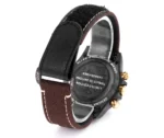 Rolex Daytona Carbon Fiber Custom Edition Watch – Black with Brown Strap - Image 9