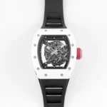 Richard Mille White Cerami White Ceramic Watch Black Strap - Image 10